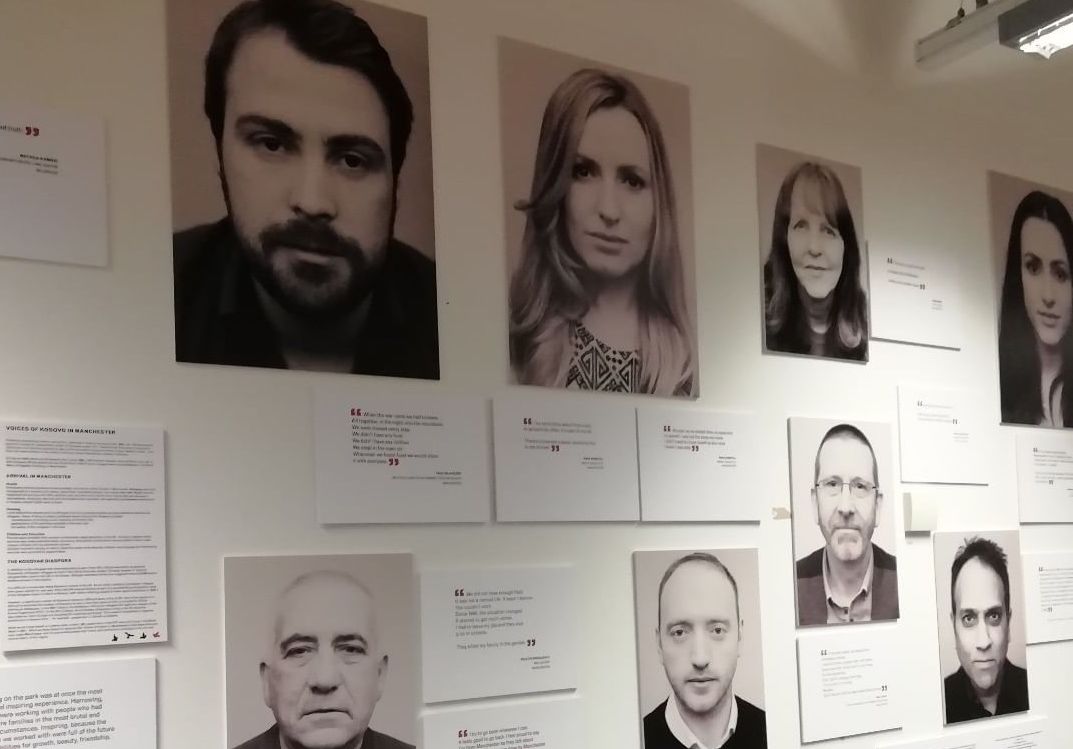 Refugee Council Archive Exhibition for #RefugeeWeek2019. Showcasing material from the Voices of Kosovo in Manchester oral history project developed by Manchester Aid To Kosovo.