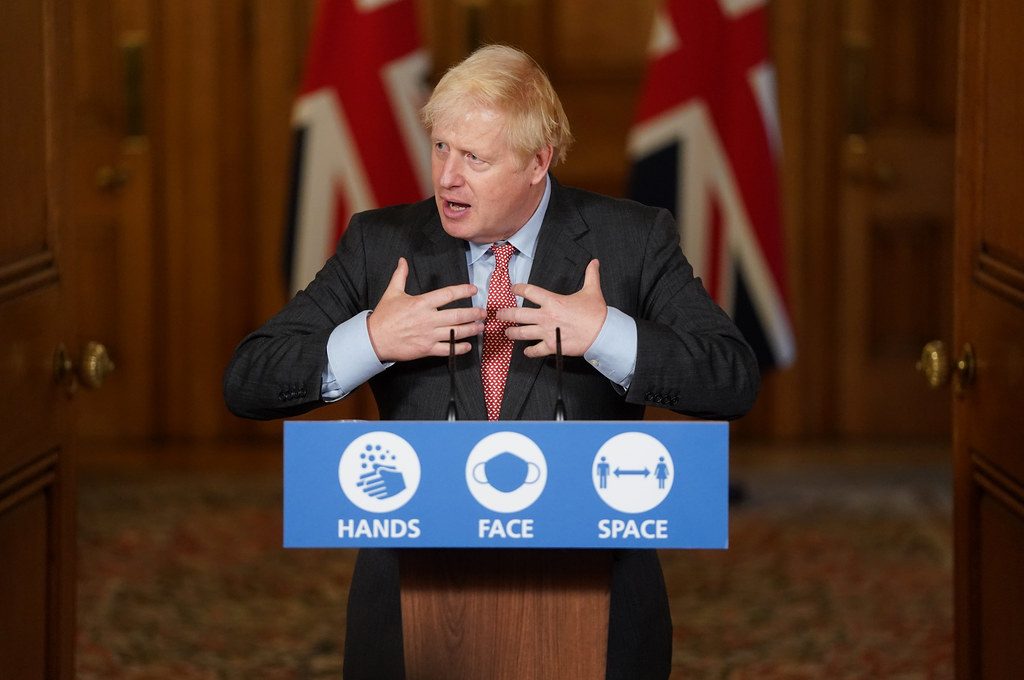 Boris Johnson addressing the nation on self-isolation laws 