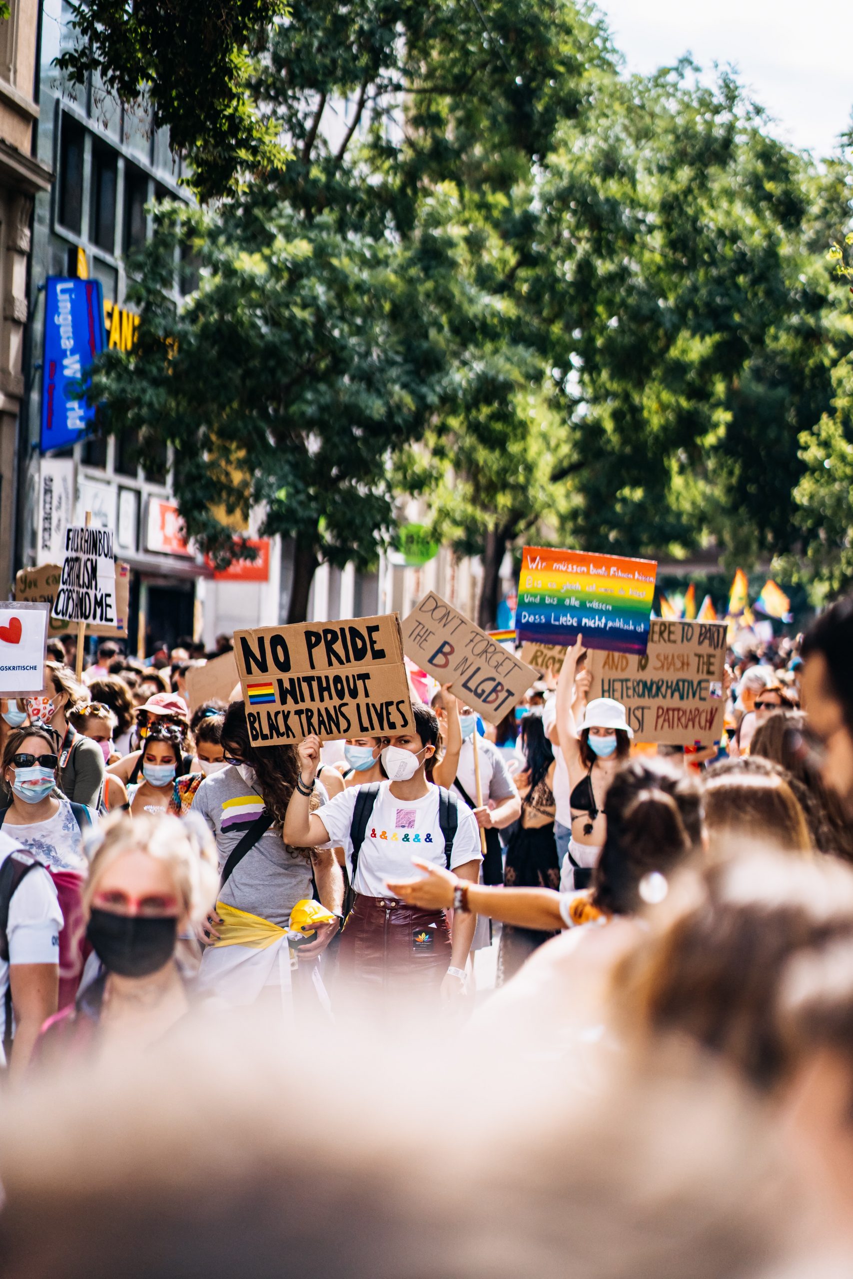 A protest rally for trans rights in London